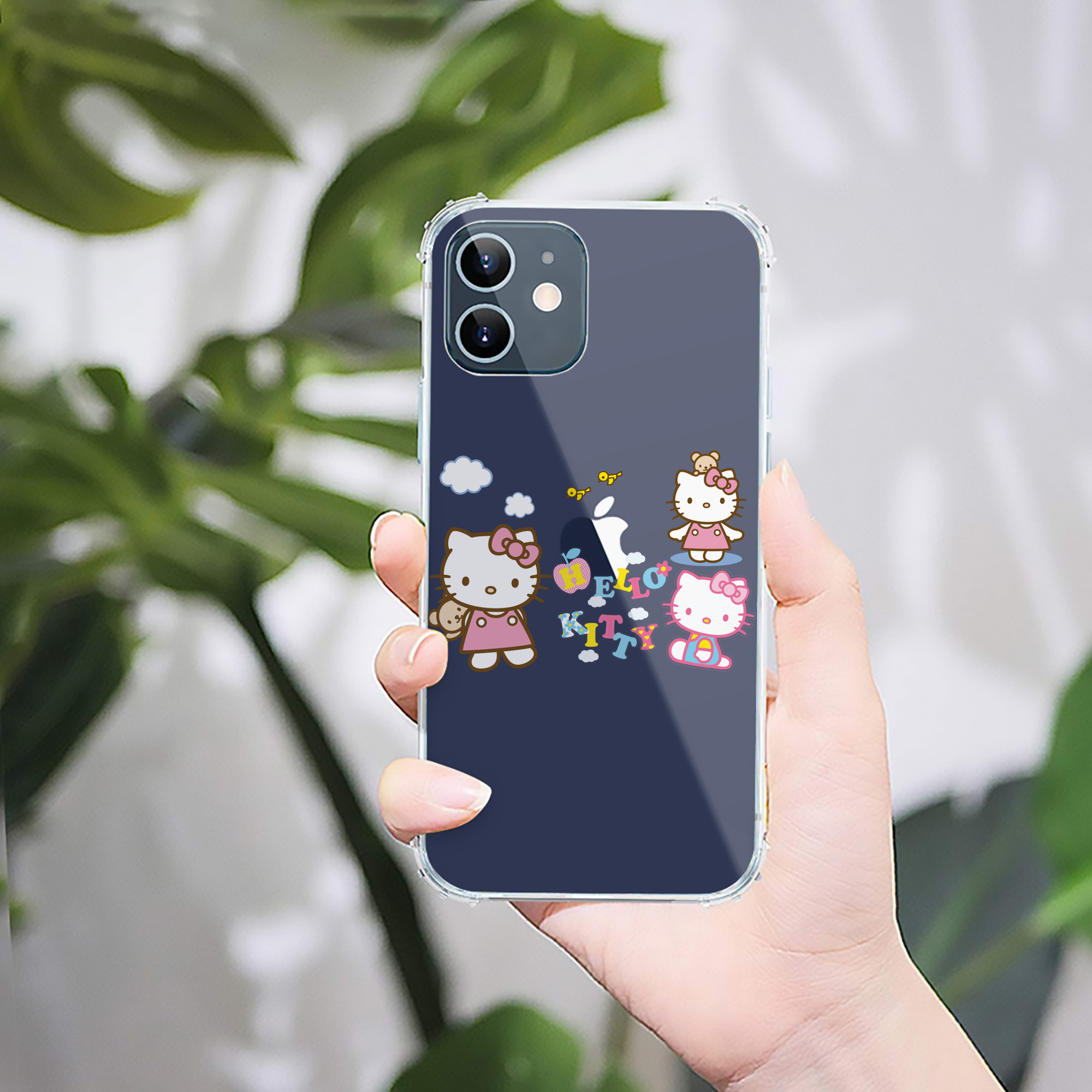 （画像用） Hello Kitty ハローキティ 【iPhone 12シリーズ対応】透明スマホケース（クリアソフトケース）